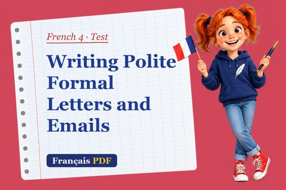 Writing Polite Formal Letters and Emails – French 4 test with Zoé, the Français PDF coach