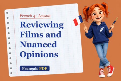 Reviewing Films and Nuanced Opinions – French 4 lesson with Zoé, the Français PDF coach