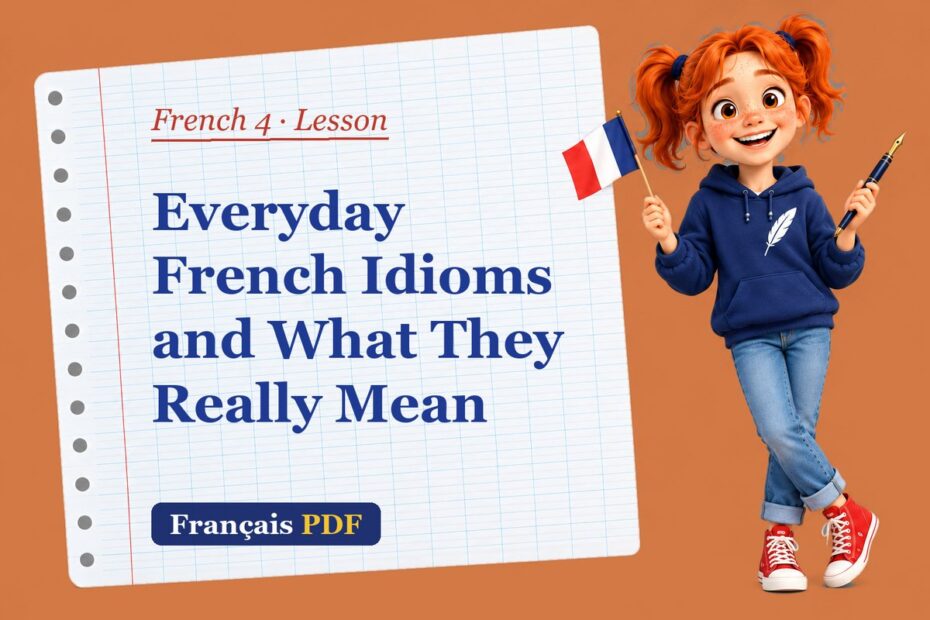 Everyday French Idioms and What They Really Mean – French 4 lesson with Zoé, the Français PDF coach