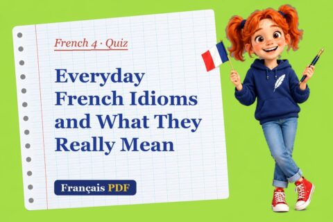 Everyday French Idioms and What They Really Mean – French 4 quiz with Zoé, the Français PDF coach