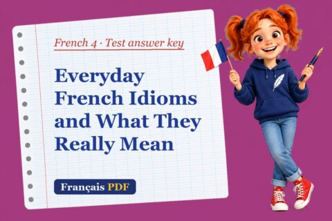 Everyday French Idioms and What They Really Mean – French 4 test answer key with Zoé, the Français PDF coach