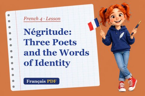 Négritude: Three Poets and the Words of Identity – French 4 lesson with Zoé, the Français PDF coach