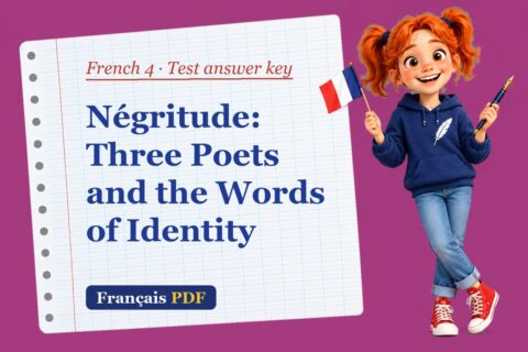 Négritude: Three Poets and the Words of Identity – French 4 test answer key with Zoé, the Français PDF coach