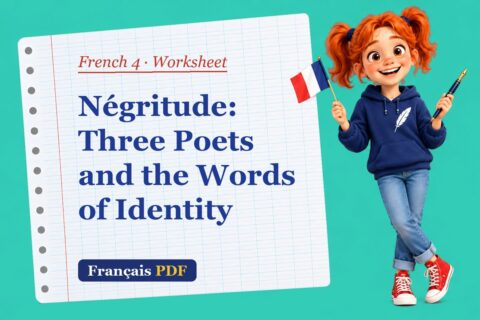 Négritude: Three Poets and the Words of Identity – French 4 worksheet with Zoé, the Français PDF coach