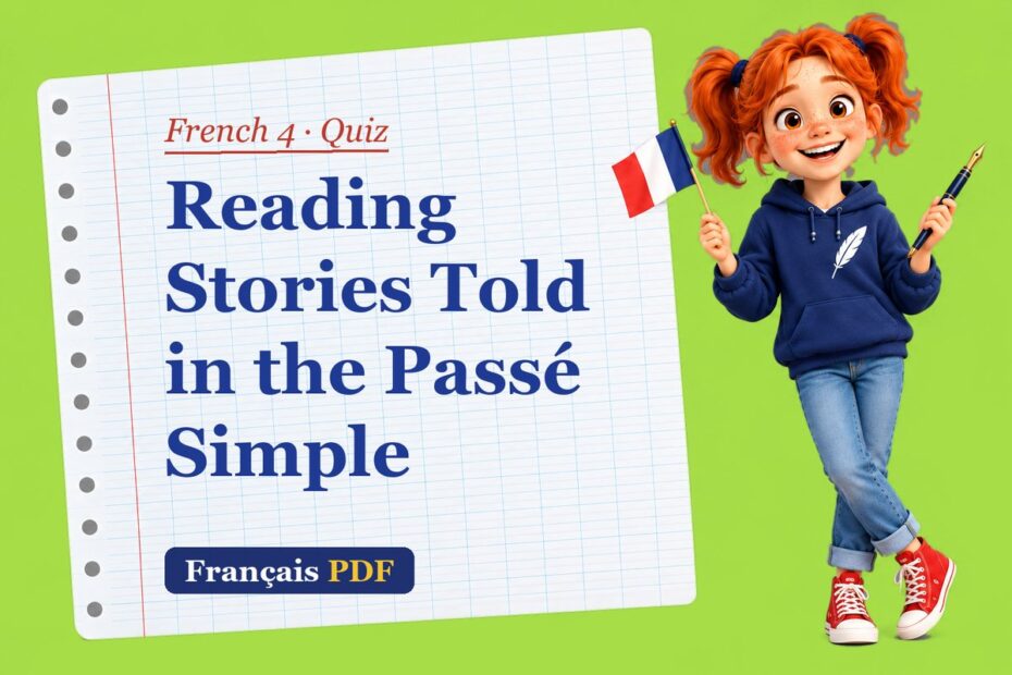 Reading Stories Told in the Passé Simple – French 4 quiz with Zoé, the Français PDF coach