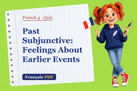 Past Subjunctive: Feelings About Earlier Events – French 4 quiz with Zoé, the Français PDF coach