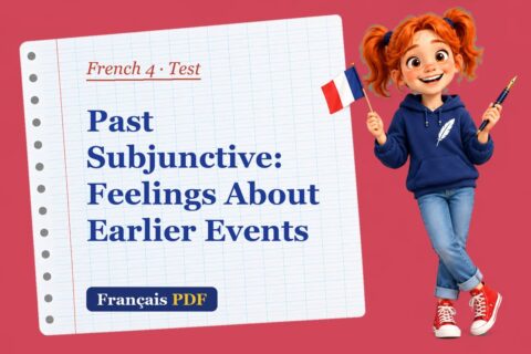 Past Subjunctive: Feelings About Earlier Events – French 4 test with Zoé, the Français PDF coach