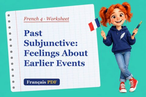 Past Subjunctive: Feelings About Earlier Events – French 4 worksheet with Zoé, the Français PDF coach