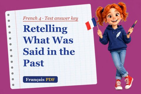 Retelling What Was Said in the Past – French 4 test answer key with Zoé, the Français PDF coach