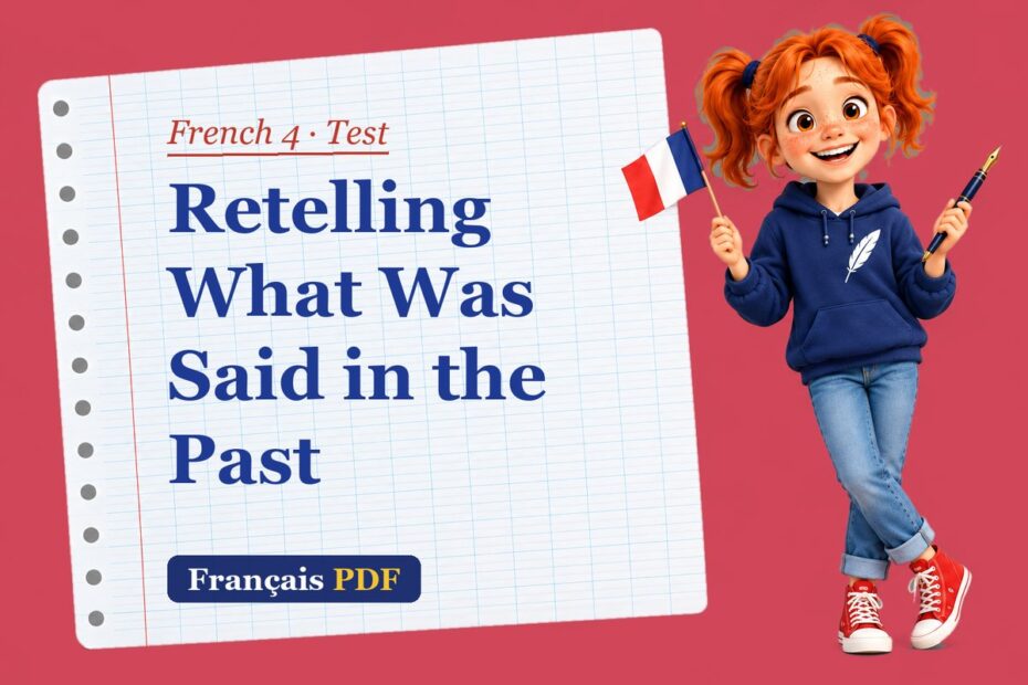 Retelling What Was Said in the Past – French 4 test with Zoé, the Français PDF coach