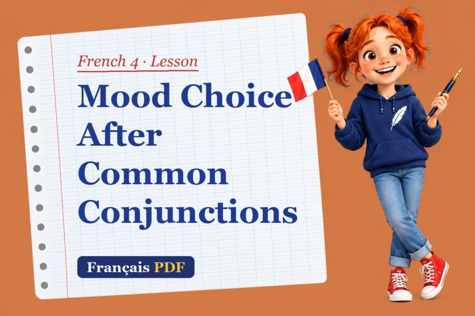 Mood Choice After Common Conjunctions – French 4 lesson with Zoé, the Français PDF coach