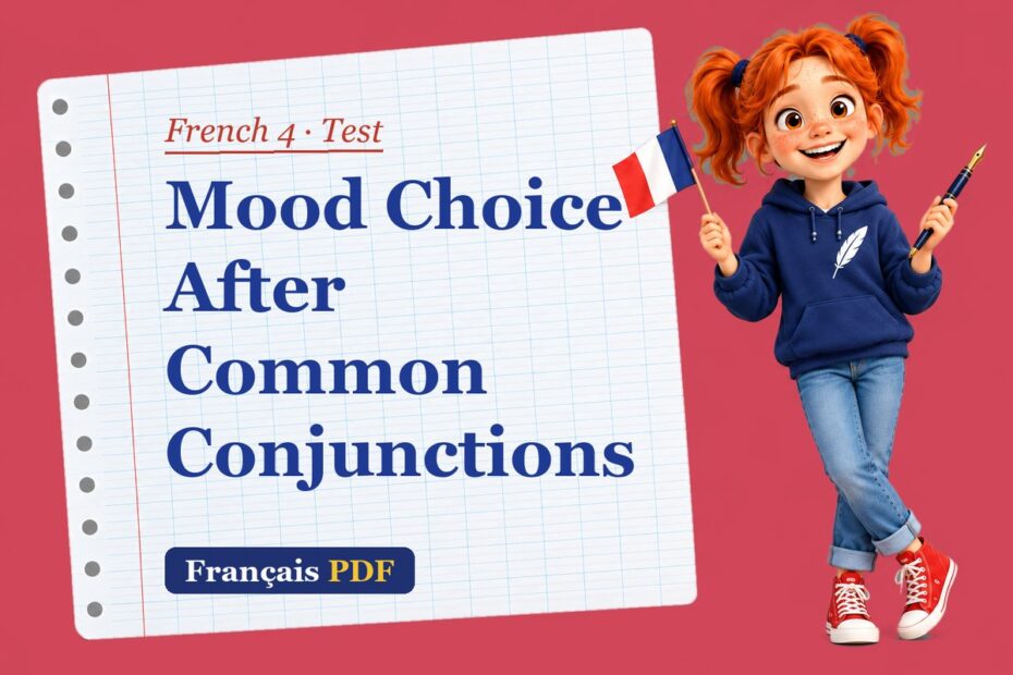 Mood Choice After Common Conjunctions – French 4 test with Zoé, the Français PDF coach