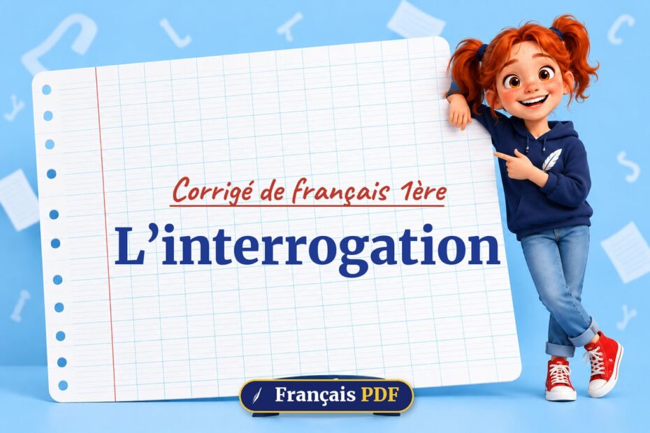 L’interrogation : corrigé de français 1ère, illustration Français PDF