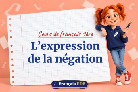 L’expression de la négation : cours de français 1ère, illustration Français PDF
