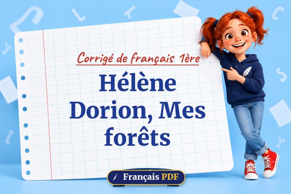 Hélène Dorion, Mes forêts : corrigé de français 1ère, illustration Français PDF