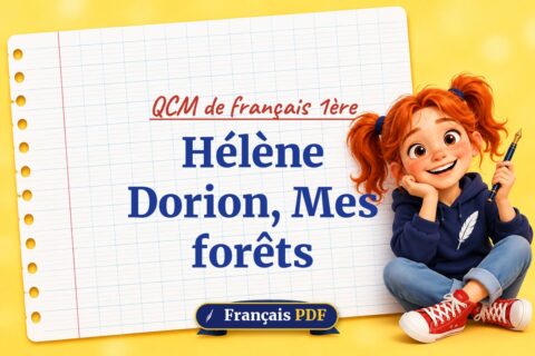 Hélène Dorion, Mes forêts : QCM de français 1ère, illustration Français PDF