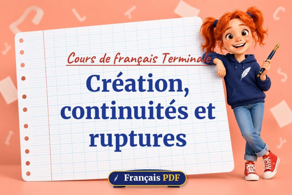 Création, continuités et ruptures : cours de français terminale, illustration Français PDF