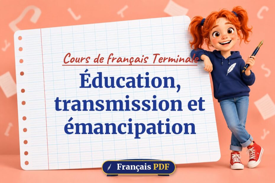 Éducation, transmission et émancipation : cours de français terminale, illustration Français PDF
