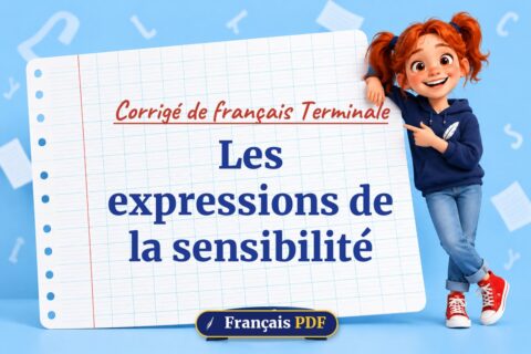 Les expressions de la sensibilité : corrigé de français terminale, illustration Français PDF