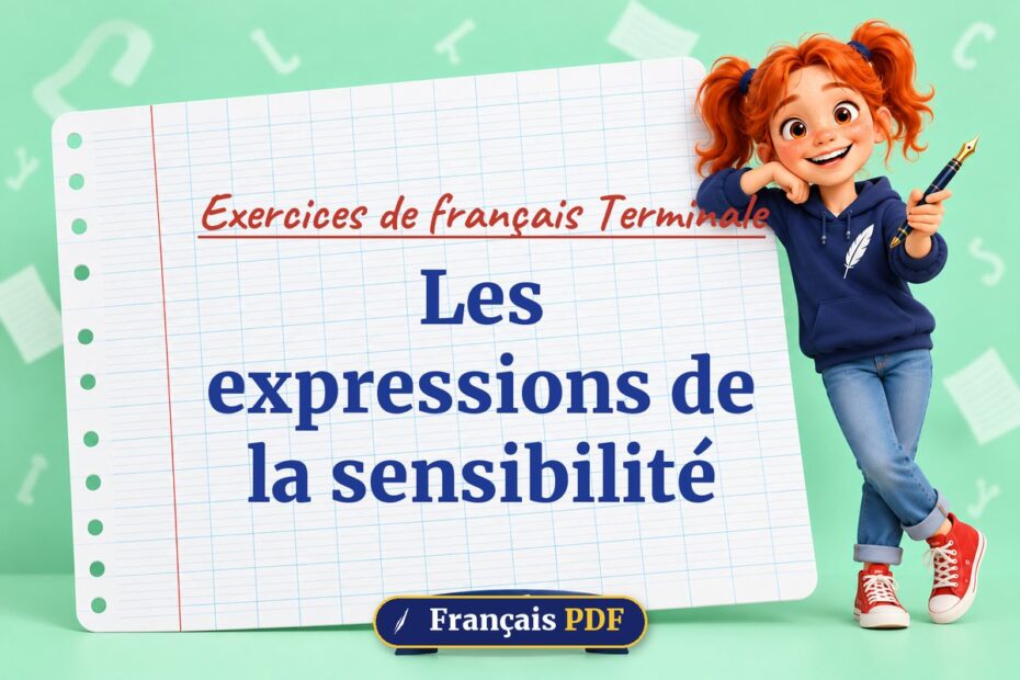Les expressions de la sensibilité : exercices de français terminale, illustration Français PDF