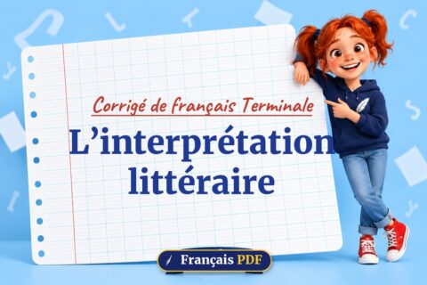 L’interprétation littéraire : corrigé de français terminale, illustration Français PDF