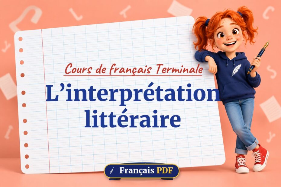 L’interprétation littéraire : cours de français terminale, illustration Français PDF
