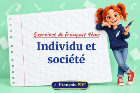Individu et société : exercices de français 4ème, illustration Français PDF