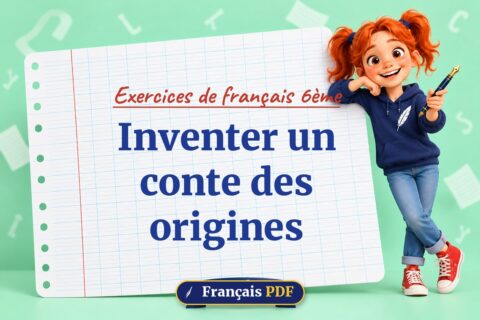 Inventer un conte des origines : exercices de français 6ème, illustration Français PDF
