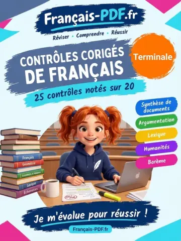 Jaquette du livre : Contrôles corrigés de français Terminale