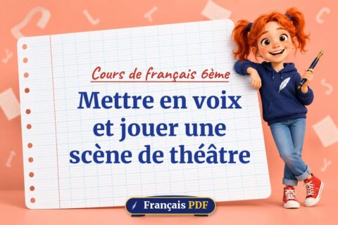 Mettre en voix et jouer une scène de théâtre : cours de français 6ème, illustration Français PDF