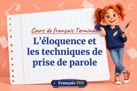 L’éloquence et les techniques de prise de parole : cours de français terminale, illustration Français PDF