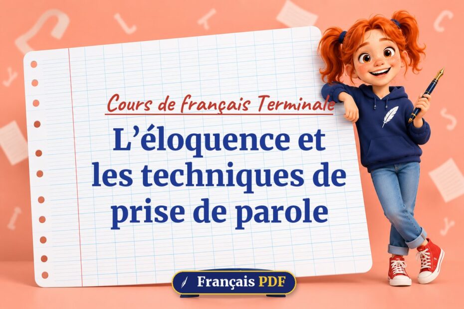 L’éloquence et les techniques de prise de parole : cours de français terminale, illustration Français PDF