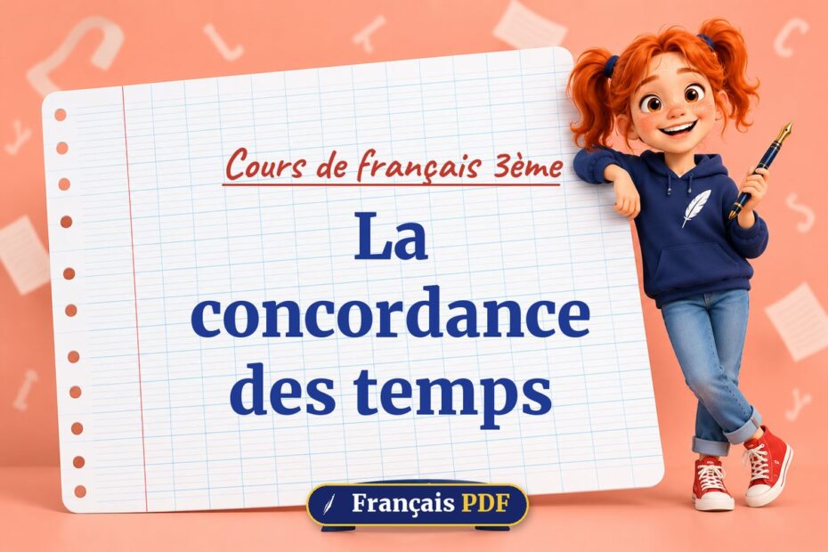 La concordance des temps : cours de français 3ème, illustration Français PDF