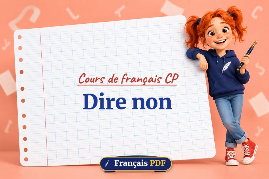Dire non : cours de français cp, illustration Français PDF
