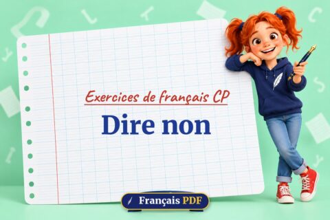 Dire non : exercices de français cp, illustration Français PDF
