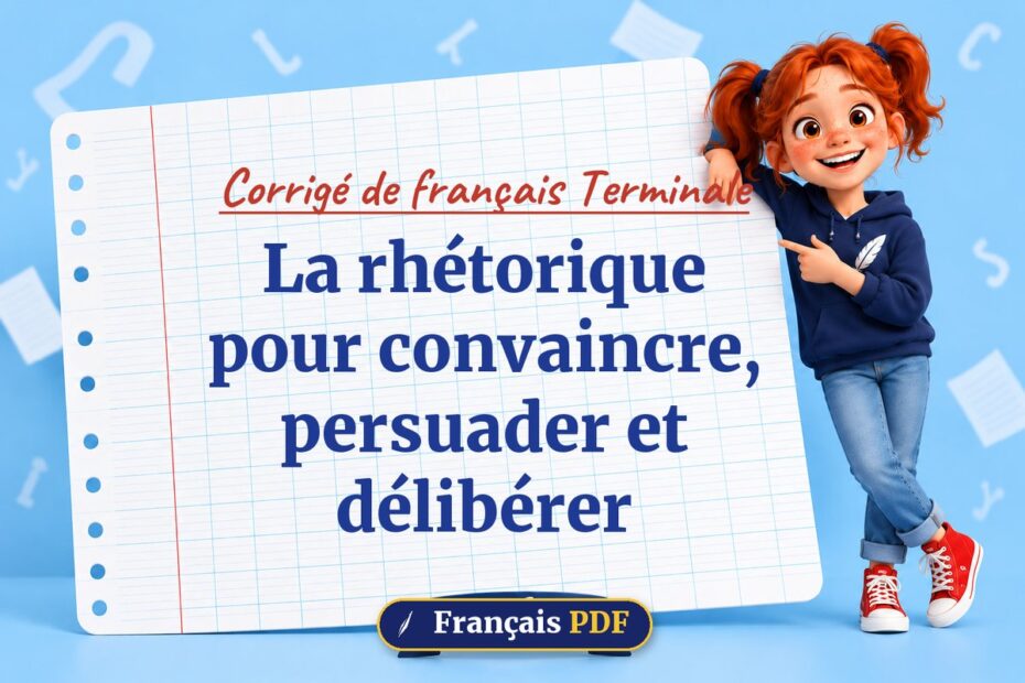 La rhétorique pour convaincre, persuader et délibérer : corrigé de français terminale, illustration Français PDF