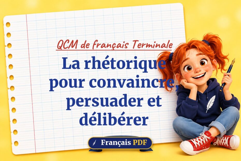 La rhétorique pour convaincre, persuader et délibérer : QCM de français terminale, illustration Français PDF