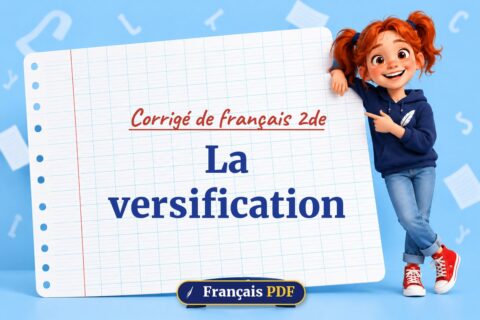 La versification : corrigé de français 2de, illustration Français PDF
