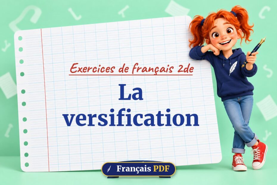 La versification : exercices de français 2de, illustration Français PDF