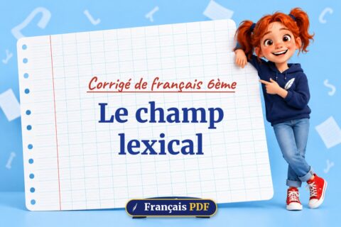 Le champ lexical : corrigé de français 6ème, illustration Français PDF