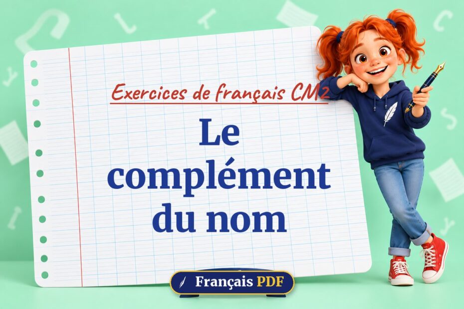 Le complément du nom : exercices de français cm2, illustration Français PDF