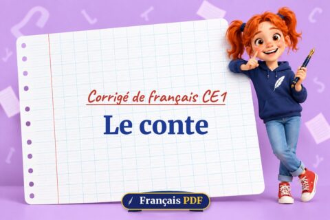 Le conte : corrigé de français ce1, illustration Français PDF