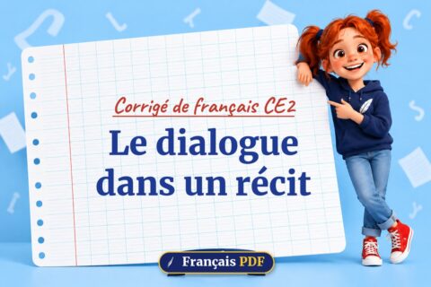 Le dialogue dans un récit : corrigé de français ce2, illustration Français PDF