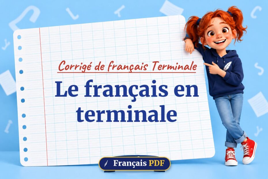 Le français en terminale : corrigé de français terminale, illustration Français PDF