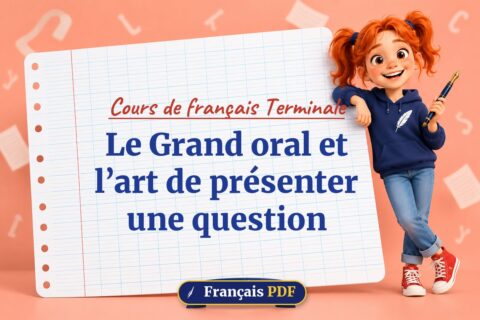 Le Grand oral et l’art de présenter une question : cours de français terminale, illustration Français PDF