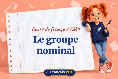 Le groupe nominal : cours de français cm1, illustration Français PDF