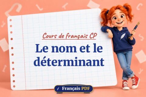Le nom et le déterminant : cours de français cp, illustration Français PDF