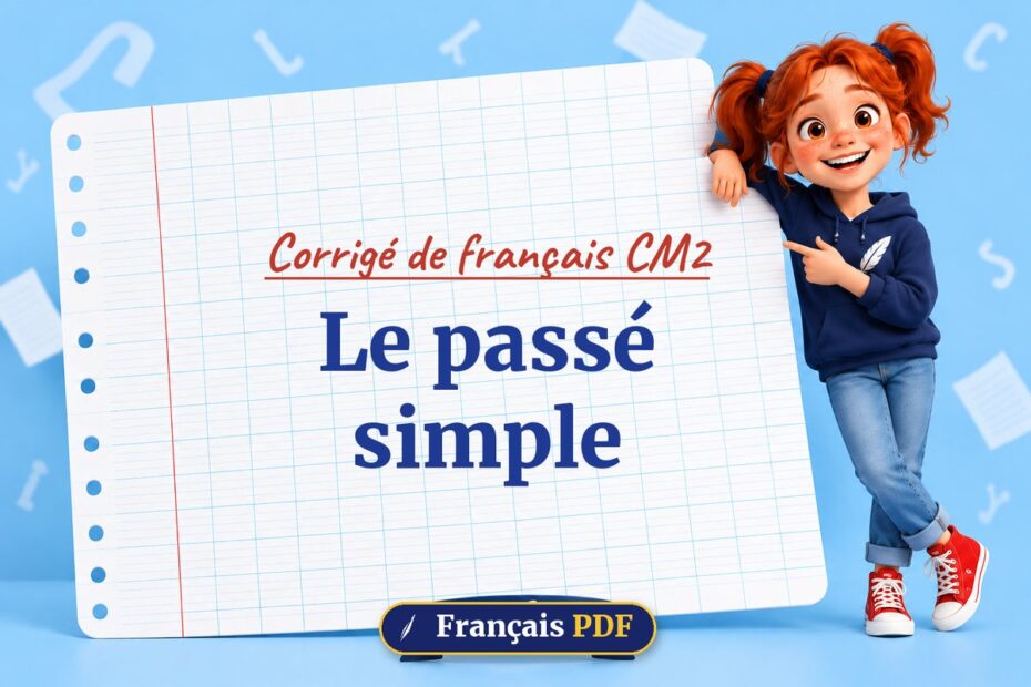 Le passé simple : corrigé de français cm2, illustration Français PDF