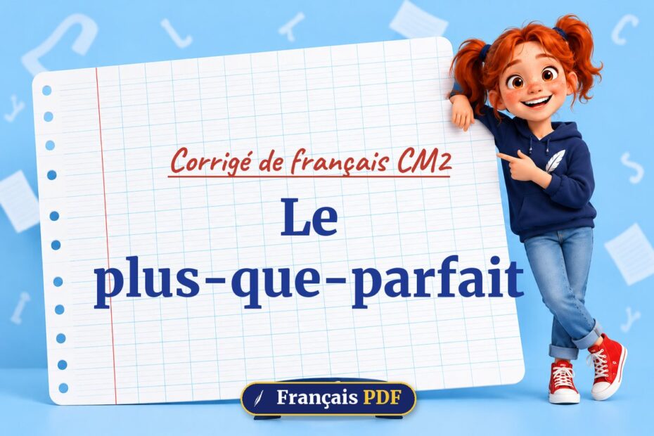 Le plus-que-parfait : corrigé de français cm2, illustration Français PDF