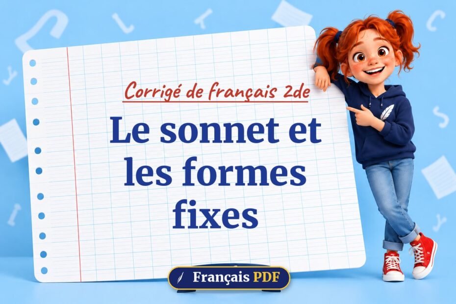 Le sonnet et les formes fixes : corrigé de français 2de, illustration Français PDF